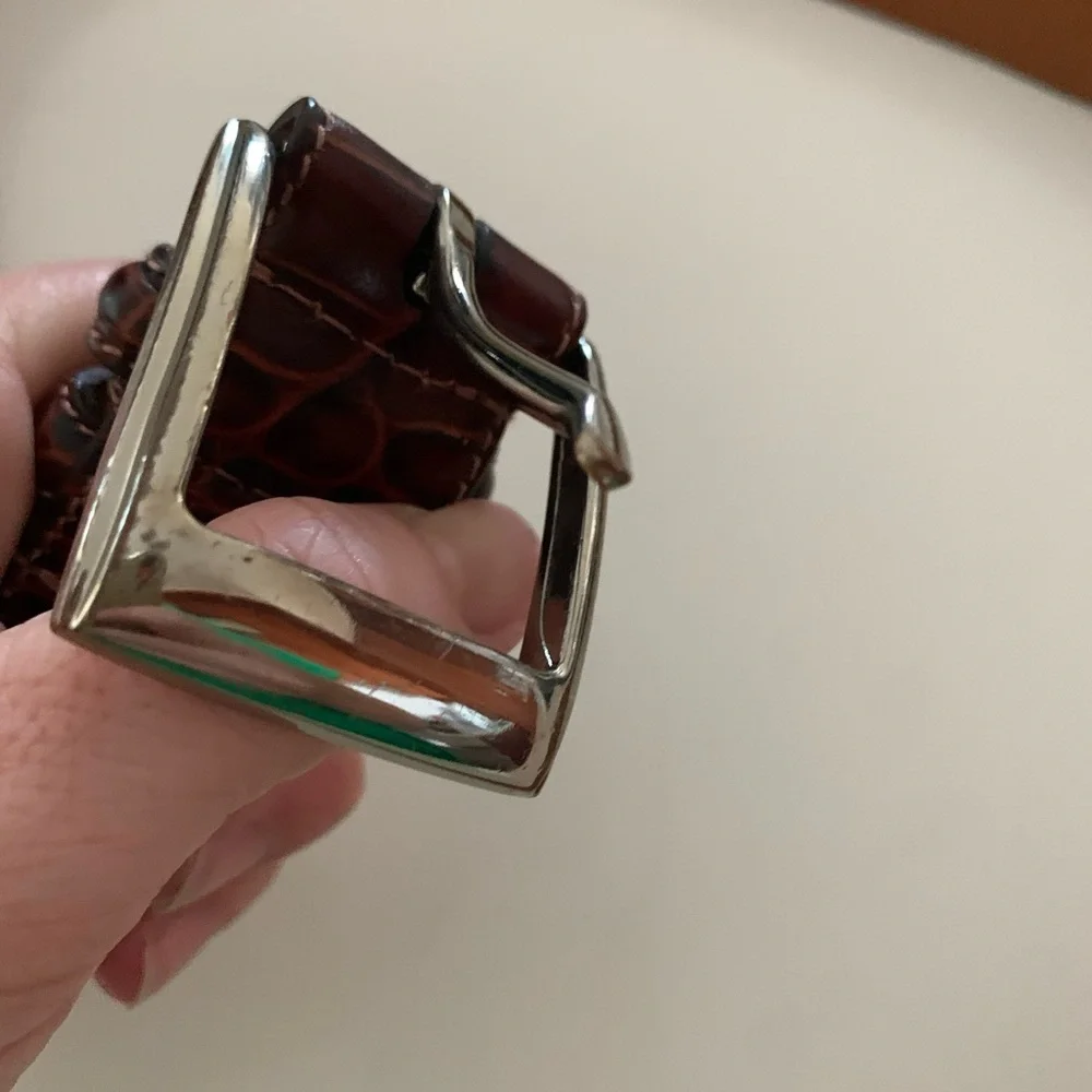 Polo Brown Leather Belt with Buckle size 34
